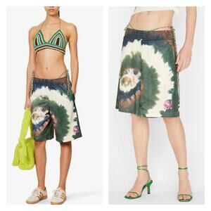 Frame Denim X Julia Star Jamois Tie Dye Sporty Basketball Shorts Size Medium